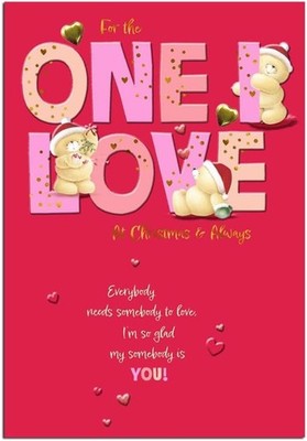 Forever Friends Schriftzug Design für The One I Love Weihnachtskarte