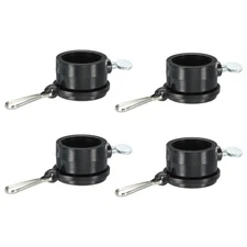 Flag Pole Rings Mounting Clips Rotating Fasteners 29mm x 27mm Black Pack of 4
