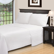 Egyptian Cotton 300 Thread Count Bed Sheet Set, 2 Elastic Deep Pocket Fitted She