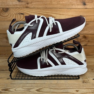 Puma Turnschuhe Herren Größe UK 9,5 Tsugi Blaze Enoknit weiß burgund Maßschuhe