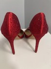 INC International Concepts Women’s Red Satin Rhinestone Pointed Toe Pumps 6 — photo 3