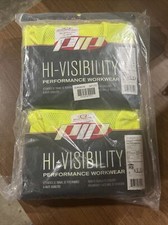 PIP Hi-Visibility Class 3 Mesh Safety Vest 4pocket-Zipper New -XL Lot of 5