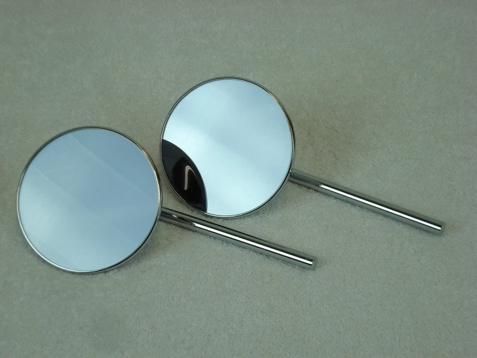 NUEVO JUEGO DE ESPEJOS RETROVISORES CROMADOS DE VÁSTAGO DE 6 PULGADAS PARA MOTOCICLETA - PALA HARLEY KNUCKLEHEAD PANHEAD Foto 2 de 4