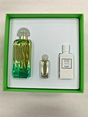 Hermes Un Jardin Sur Le Nil 3pc Set -Full-size Eau de toilette 