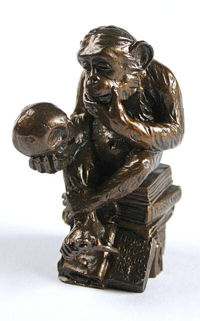 Rheinhold Monkey with Skull Miniature Statue Pocket Art Parastone