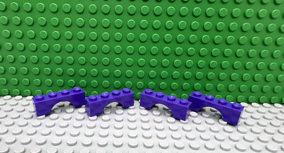 Lego 4 Dark Purple 1x4 castle arch brick block NEW