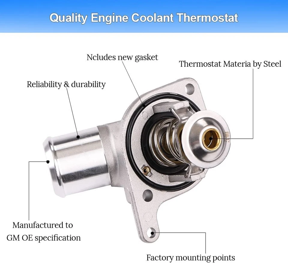 Termostato y carcasa para Chevy Silverado GMC Sierra 1500-3500 902-700 1999-2006 Foto 3 de 4