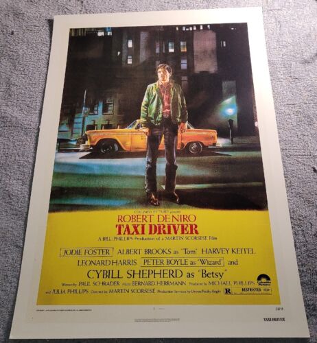 Affiche film - Taxi Driver - Robert De Niro - Très Bon État  - Foto 1 di 1