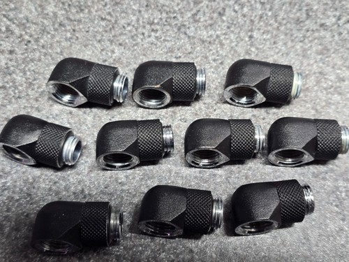 PrimoChill Male to Female G 1/4in. 90 Degree Rotary Elbow Fitting - Photo 2/4