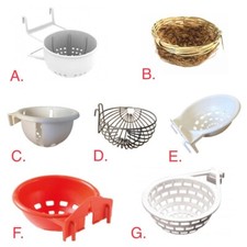 Canary Nest Pans - Plastic / Wicker for breeding Canaries for Cage Fixing