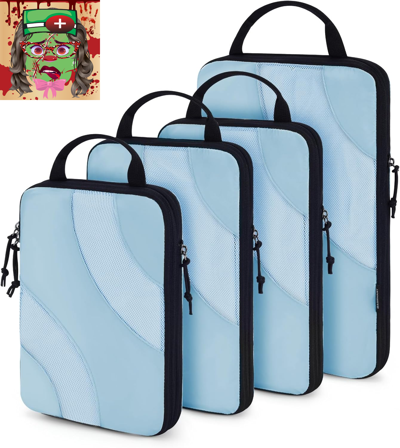 Compression Packing Cubes, 6 Set/4 Set/2 Set Travel Packing Cubes for Carry on S-image