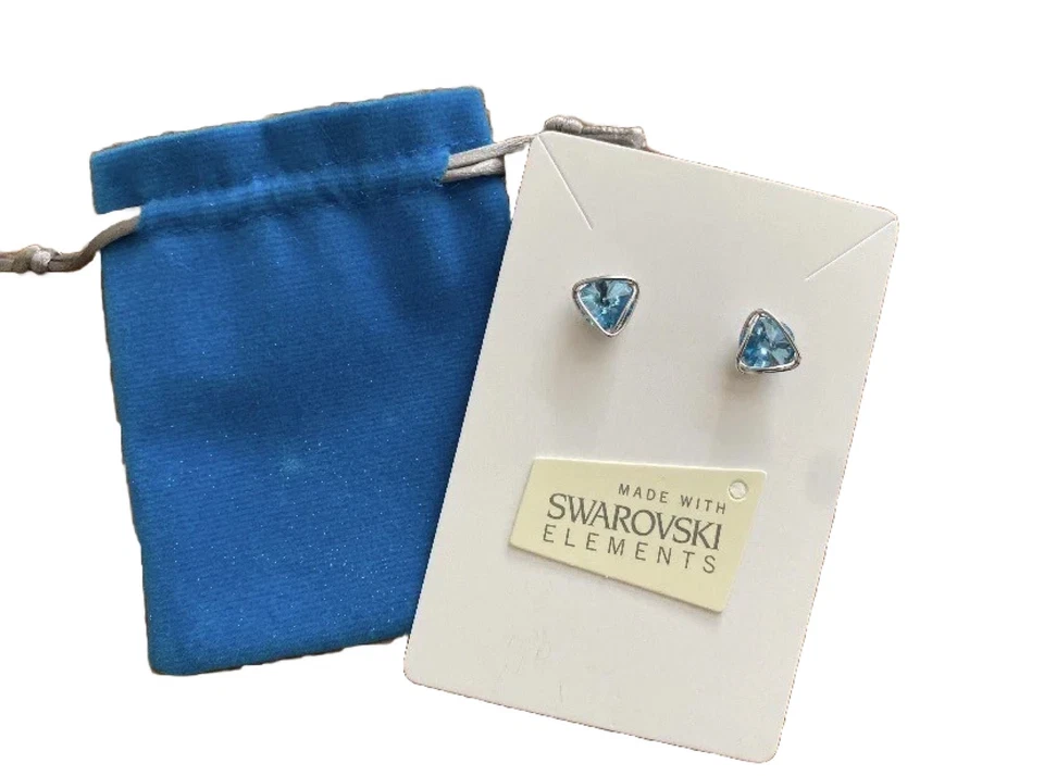 Swarovski Aquamarine Stud earrings - Image 2 of 3
