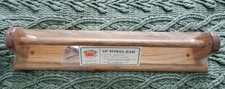 Owen Woods U.S.A Made 18" Solid Oak Golden Finish Towel Bar NWT