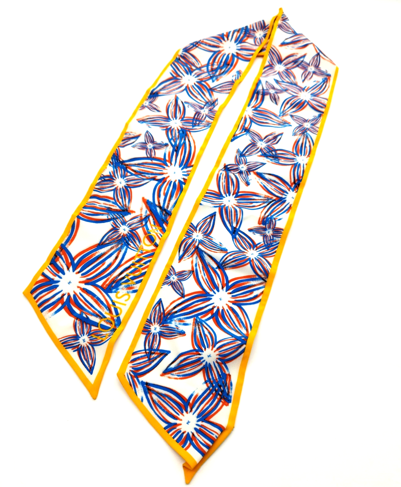 Louis Vuitton Multicolor Silk Scarf Skinny Neckwear Headpiece