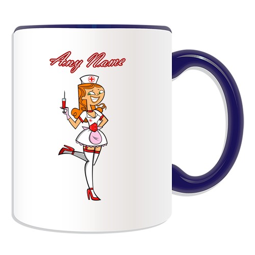 Personalised Gift Hot Nurse Mug Money Box Cup Name Message Tea Coffee Fancy Sexy - Picture 8 of 20