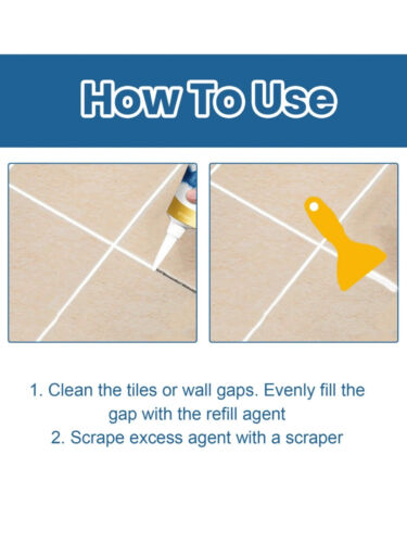 1Pc Tile Refill Agent Waterproof Grout Filler Anti-Mildew Sealant Home Accessory - Picture 5 of 7