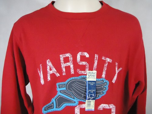 Faded Glory Boy's Longsleeve Graphic Thermal Crew Shirt - Size XXL (18) - Red - Picture 2 of 7