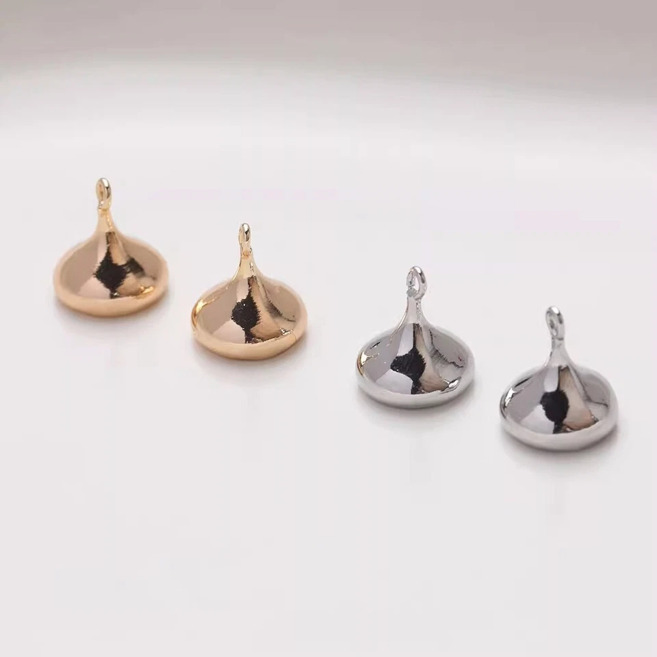 Tapa de cuentas de cono de oro/plata de 10 piezas, tapa de cuentas perforadas, clavija para montaje de perlas medio perforadas Foto 2 de 4