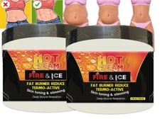 Hot Cream 8 Oz Cellulite Support Fat Burner reducing 100% NATURAL hot cream
