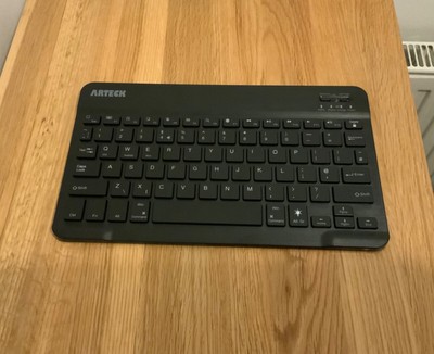 Arteck HB030B Wireless Bluetooth iPad QWERTY Tragbare Tastatur & Ladegerät schwarz