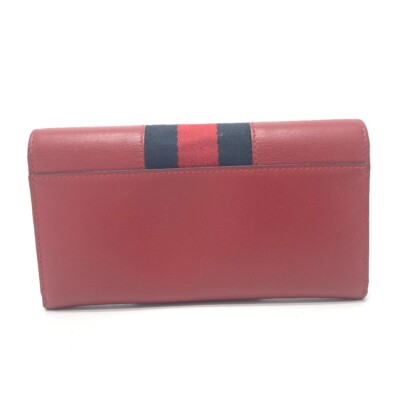 Gucci Shelly Line Leather Long Wallet
