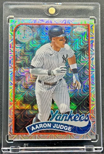 Aaron Judge 2024 Topps Chrome Silver Mojo Refractor 89 Retro Yankees Card Mint