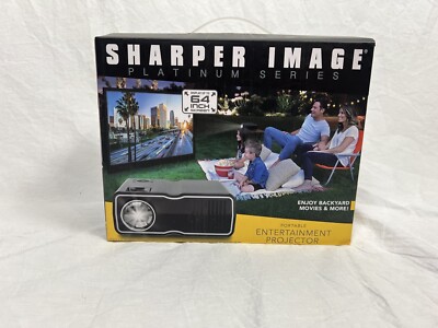 Sharper Image Platinum Series Portable Entertainment Projector NEW IN BOX HDMI