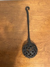 Vintage Decorative 11” Cast iron Strainer Spoon