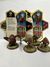 Tortle Squad & Hero Custom Heroscape Figure - 4 Tortle Miniatures + Cards