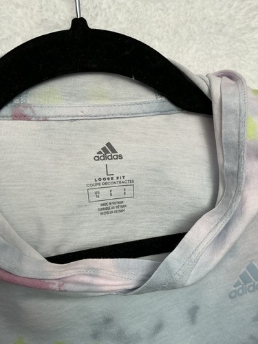 Adidas Girls Large 14 Sweatpants and Hoodie Shirt Tie-dye Colored Set - Picture 10 of 13