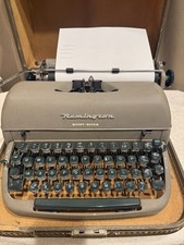   Vintage Remington Quiet-Riter Typewriter  Case  1950s MCM Mid Century TESTED