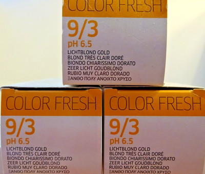 Wella Color Fresh Tönungsliquid Fb 9/3 LICHTBLOND GOLDN 3 X  75 ml=  225 ml