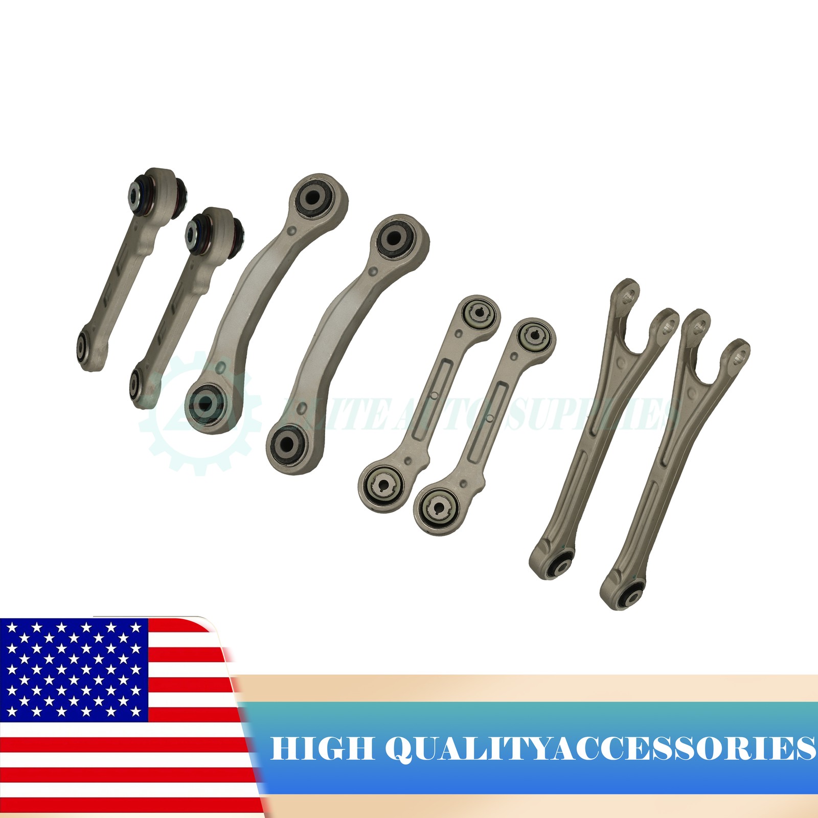NEW 8PCS Rear Suspension Control Arm Kit Fits 2017+ Maserati Levante