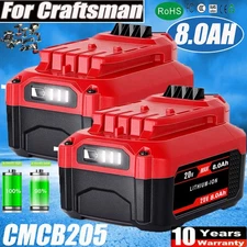 1-8x 8.0Ah Lithium ion 20V Li-Ion Battery For Craftsman V20 NEW 20V Cordless