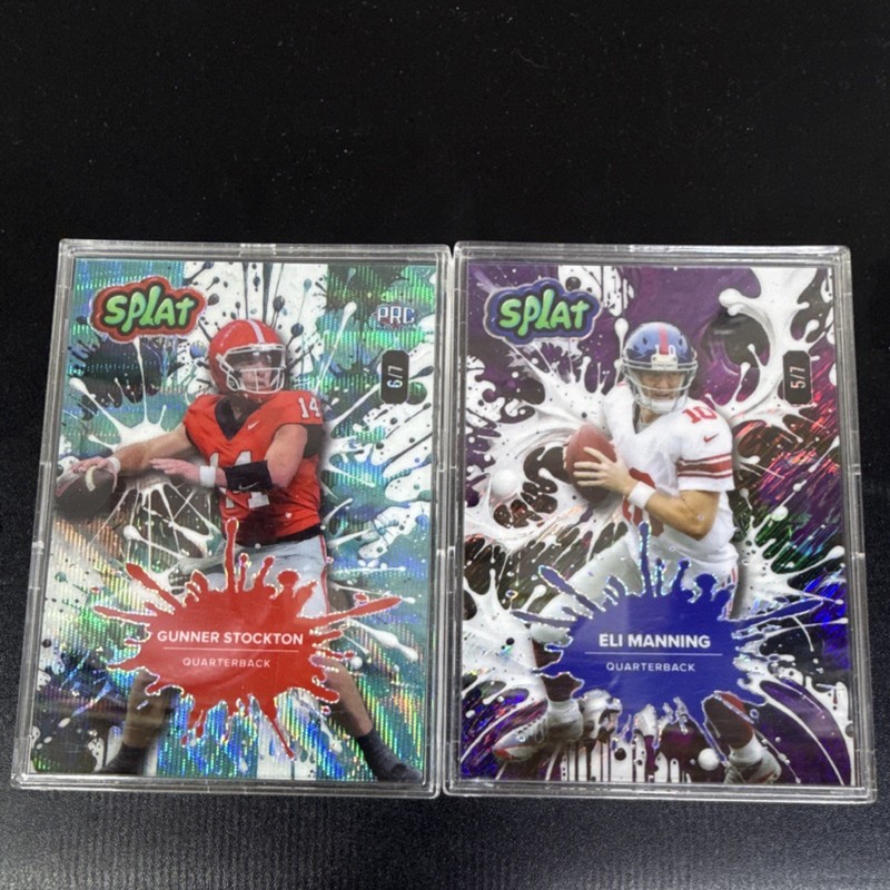 Wild Card Splat Football Card Lot Gunner Stockton Eli Manning 2 Serial Parallel