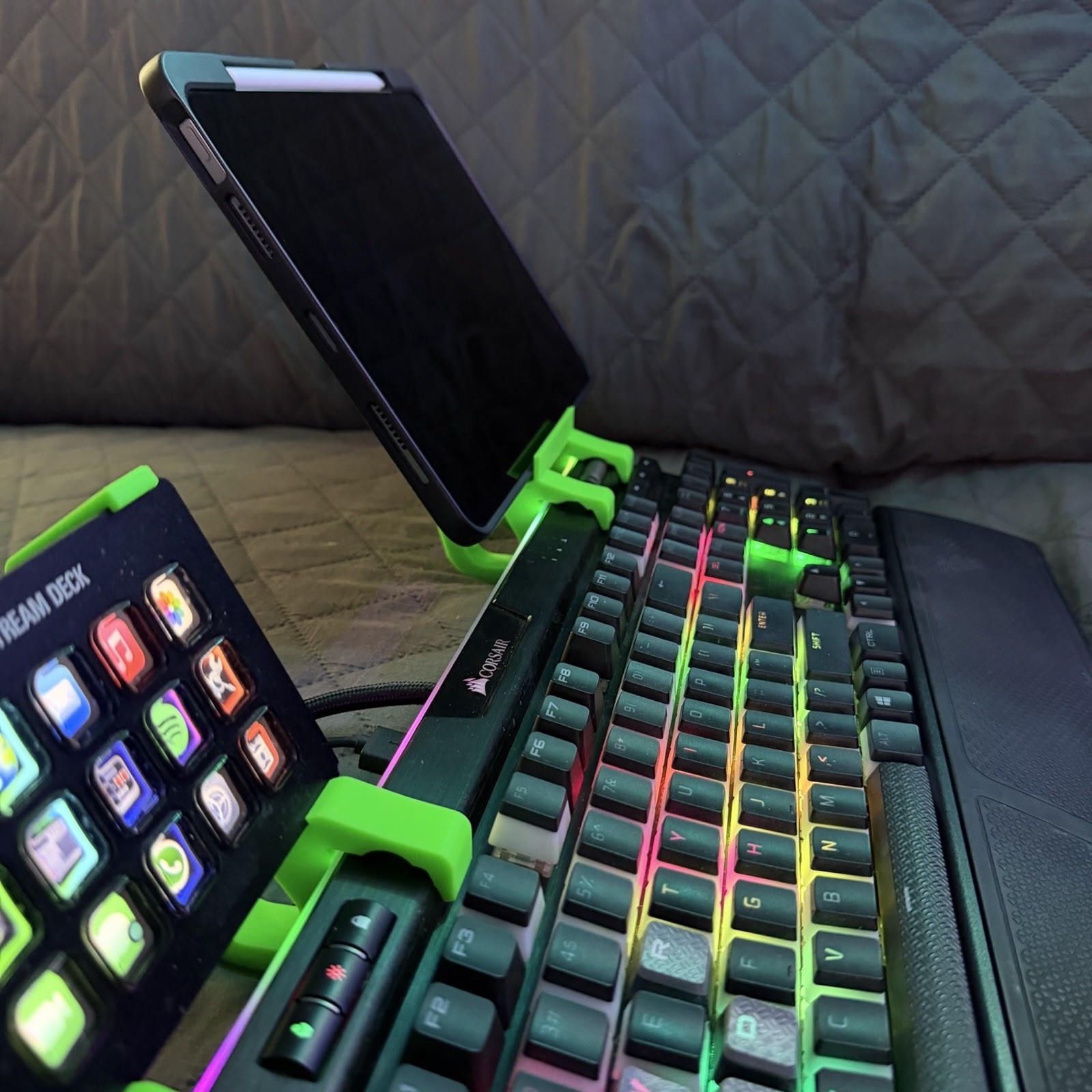 Corsair K95 Keyboard Mount Adapters Stream Deck Phone Tablet Holder (Pair)