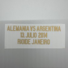 2014 Brazil World Cup Argentina Soccer Badge Final Match Detail Patch