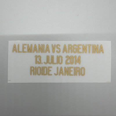 2014 Brazil World Cup Argentina Soccer Badge Final Match Detail Patch