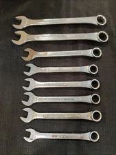 Lot/8 S-K Tools Open Box End Wrench 3/4 5/8 9/16 1/2 Set USA C-24 C-20 C-18 C-16
