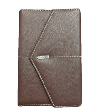 Rolodex Leather Organizer Portfolio Brown Snap Closure 5x10 Planner