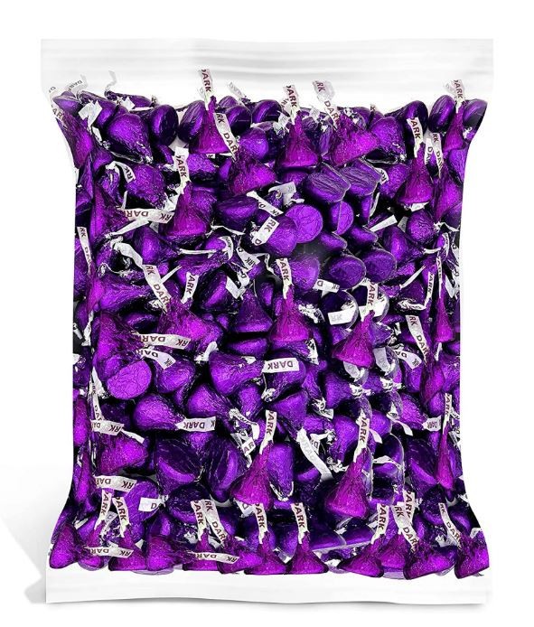 Hershey's Kisses Dark Chocolate Bulk Candy, Mildly Sweet, 5 Pound Bag