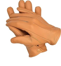 Men's  Dress Gloves, Driving Gloves, Made With Genuine Sheep Skin Leather Sz L