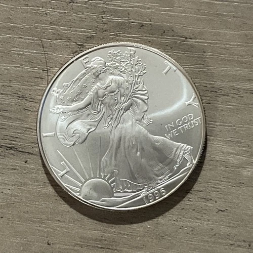 1996 AMERICAN SILVER EAGLE 1 OZ .999 FINE SILVER