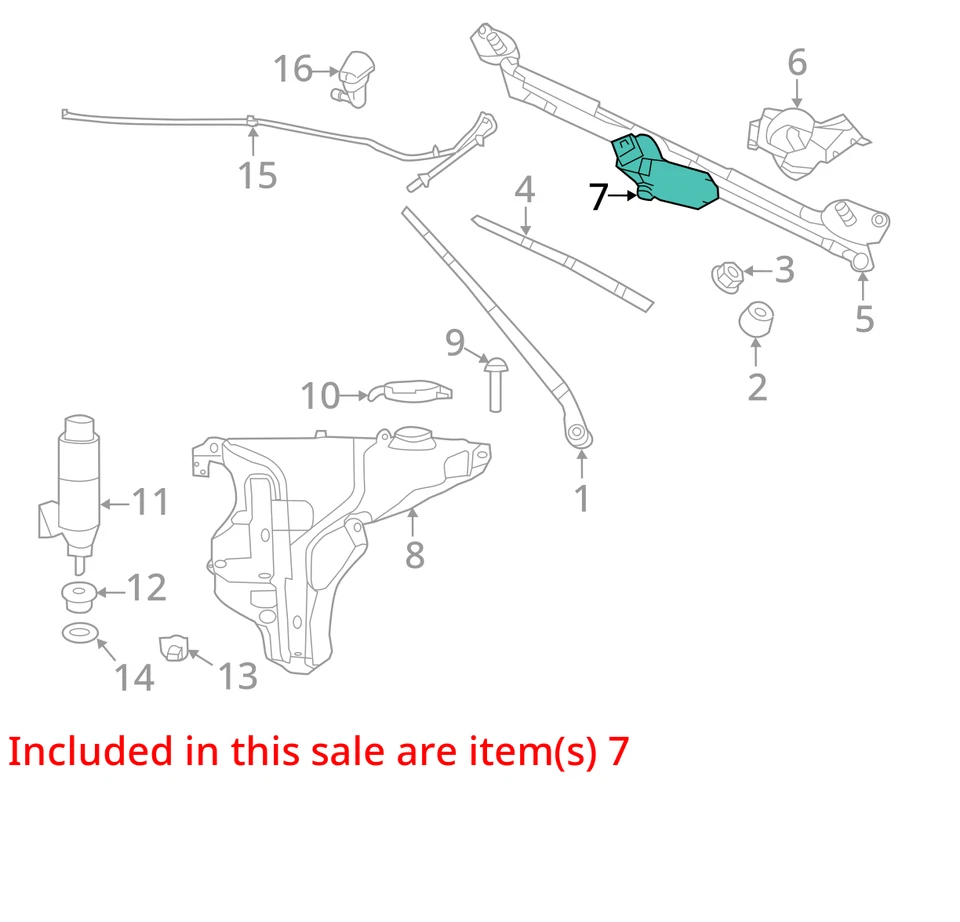 2015 Chrysler 300 Front Windshield Wiper Motor OEM 119K Miles - LKQ382196757 - Image 4 of 4