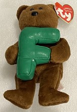 Ty Alphabet Beanie Baby LETTER F the Bear (5.5 Inch) Plush Stuffed Toy