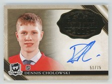 2018-19 UD The Cup Rookie Class Gold Foil Dennis Cholowski RC Auto 51/75