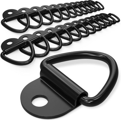 24 PCS V Ring Tie down Anchors 2'' Diameter Steel Tie down V-Ring Bolt on Trailer