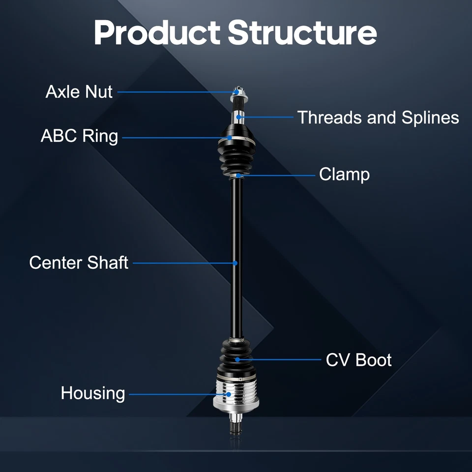 ECCPP CV Joint Axle Fits Can-Am Maverick 1000R 2014-2018 Rear Left/Right - Image 2 of 4