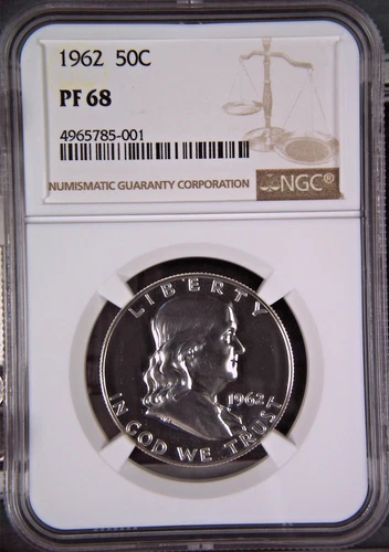 1962 Proof Franklin Half Dollar 50c - NGC PF68