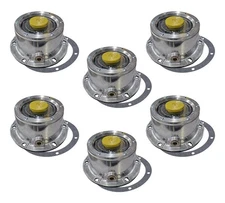 6Pcs Trailer Hub Cap w/Yellow Rubber Plugs & Gasket, Replacement Stemco 343-4009
